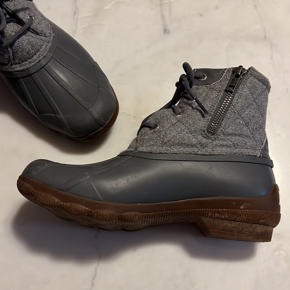 Sperry Duck Boots in Grey Flanel Size 5.5 - Picture 4 of 13